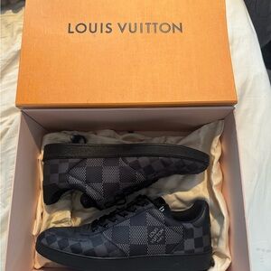 Louis Vuitton Men's Dark Checkered Sneakers